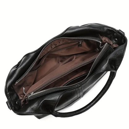 Elegante bolso bandolera de piel para mujer