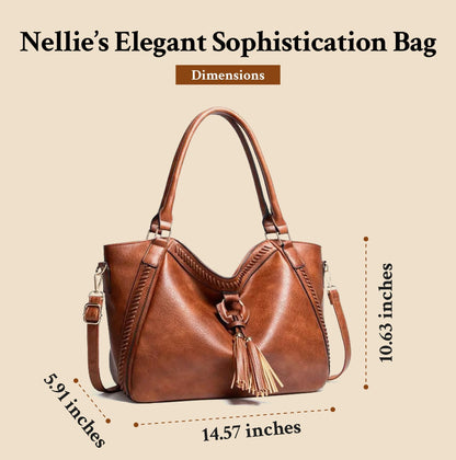 La elegante sofisticación de Nellie | Bolso de hombro de piel