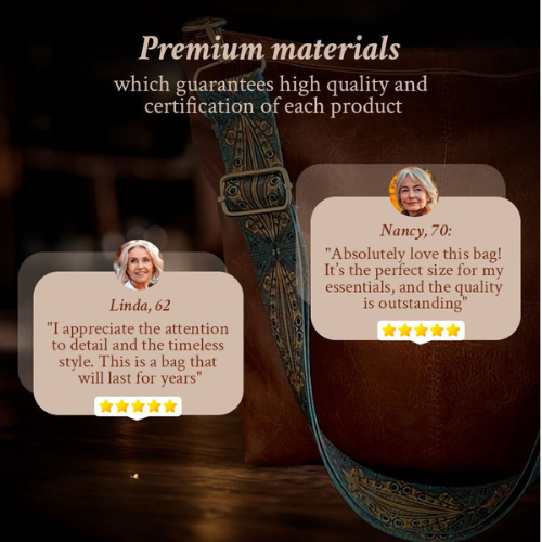 Charm vintage de Chelsey | Bolso de hombro de cuero