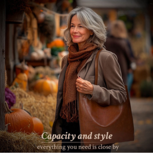 El estilo moderno y chic de Lorena | Bolso de piel con estilo