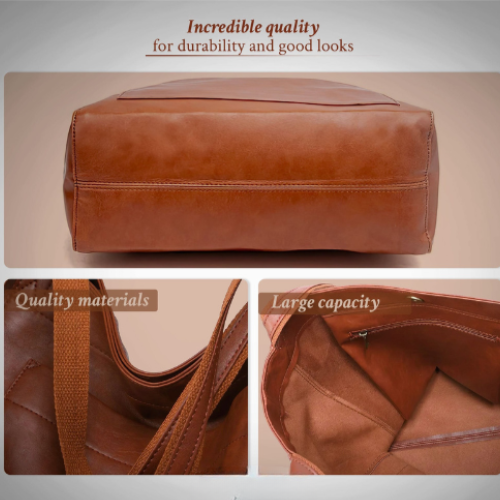 El estilo moderno y chic de Lorena | Bolso de piel con estilo