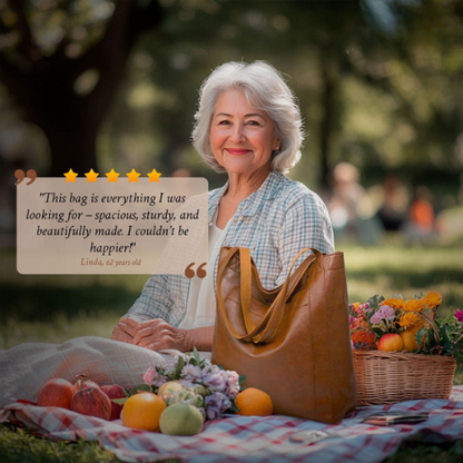 El estilo moderno y chic de Lorena | Bolso de piel con estilo