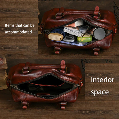 Bolso vintage de piel marrón