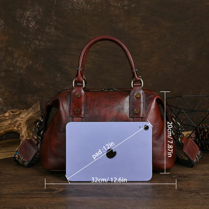 Bolso vintage de piel marrón