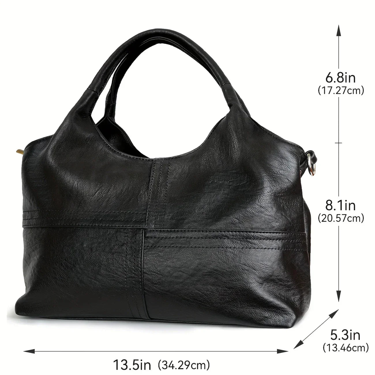 Elegante bolso bandolera de piel auténtica para mujer