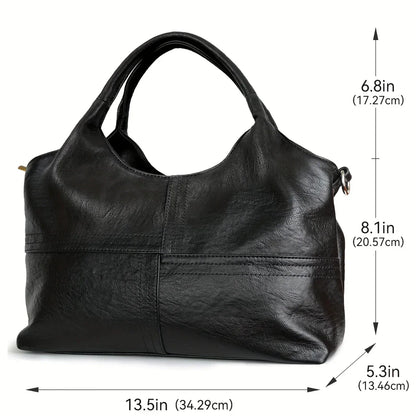 Elegante bolso bandolera de piel auténtica para mujer